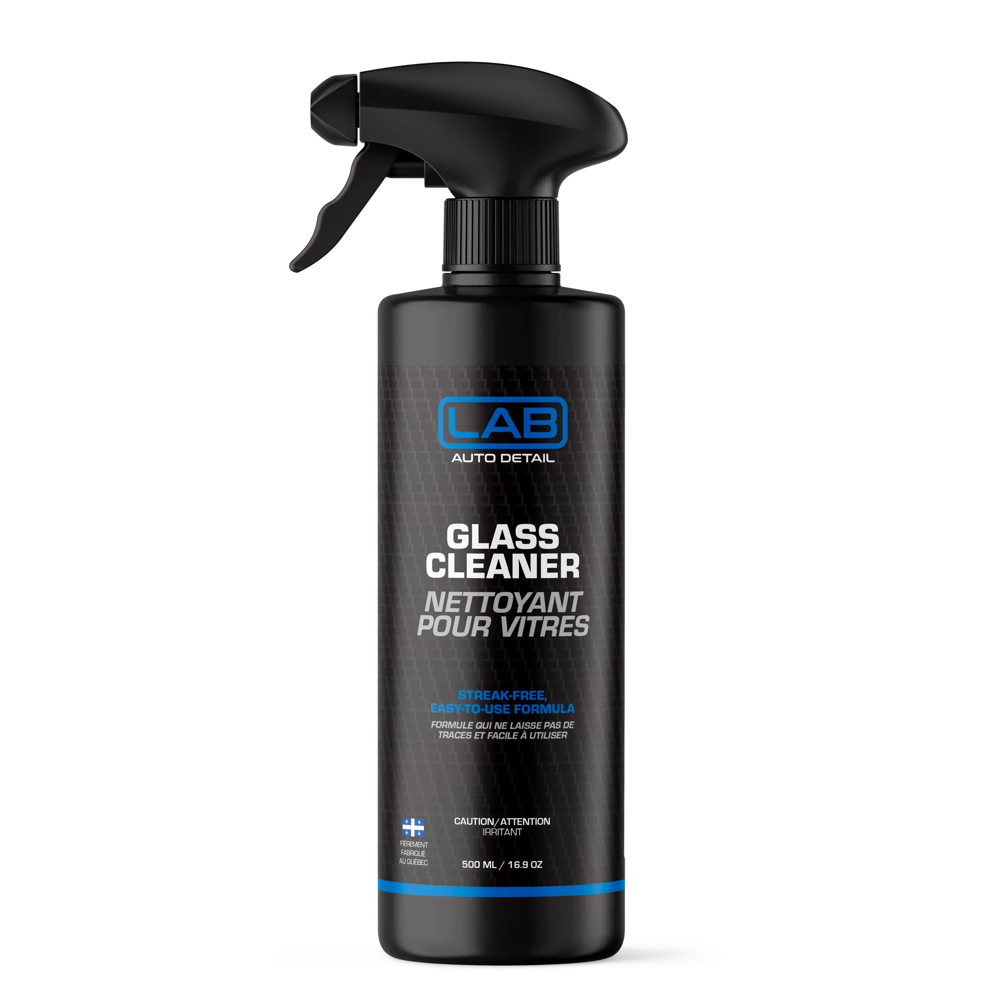 Lab Auto Detail Glass Cleaner 500 ml spray bottle, streak-free automotive glass and window cleaner